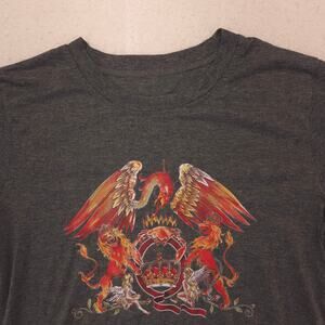 Queen Band Crew Neck Graphic Short Sleeve T Shirt Mens Size Medium M Gray
